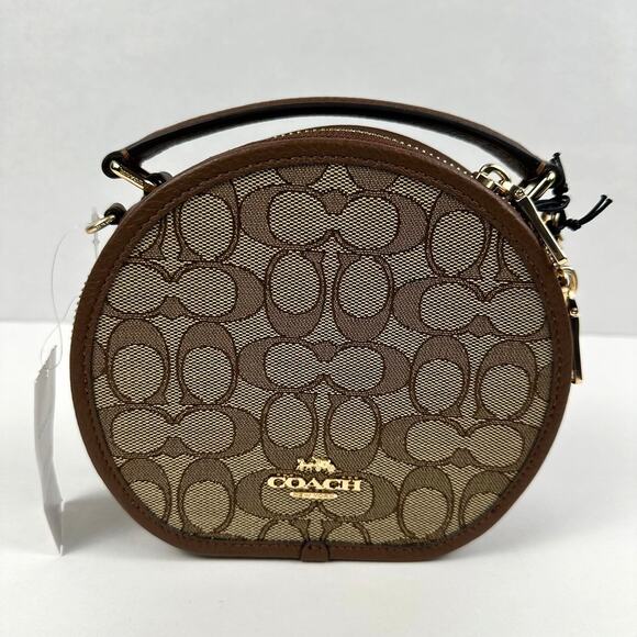Coach Handbags - Coach Canteen Crossbody Bag In Signature Jacquard In Khaki/Saddle Multi CO986